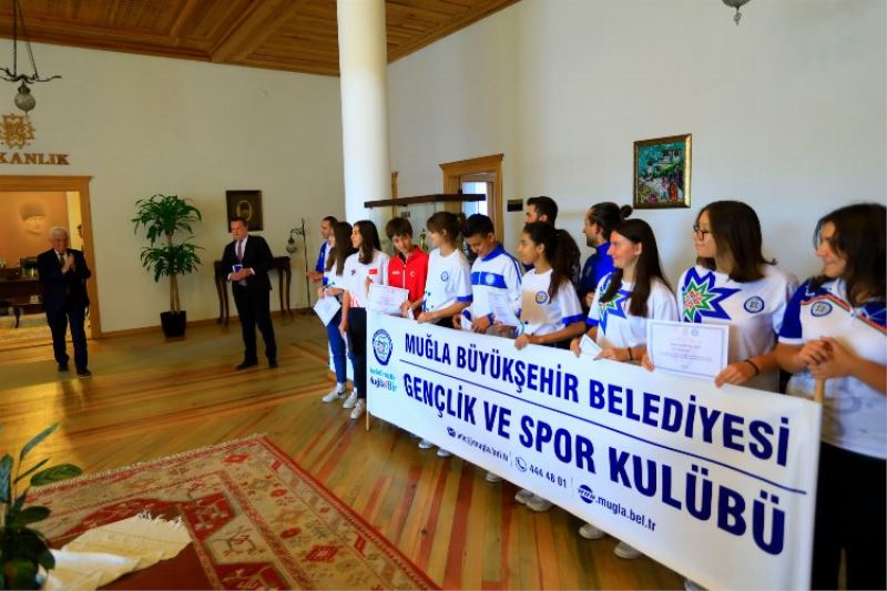 Muğlalı şampiyon sporculardan Başkan Gürün’e ziyaret