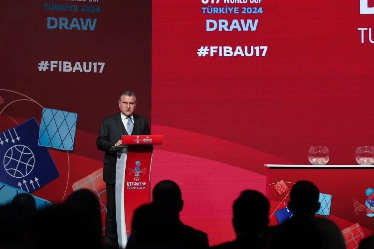 Bakan Bak, FIBA 17 Yaş Altı Dünya Kupası kura çekimine katıldı