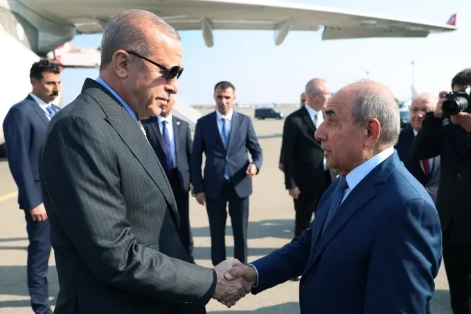 Cumhurbaşkanı Erdoğan Zafer Günü için Bakü