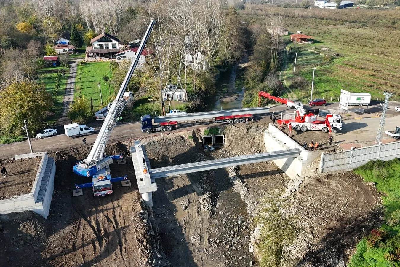 Sakarya Karapürçek ulaşımına güç katacak köprüde adım adım