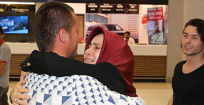 Serbest bırakılan Türk gemiciler Türkiye