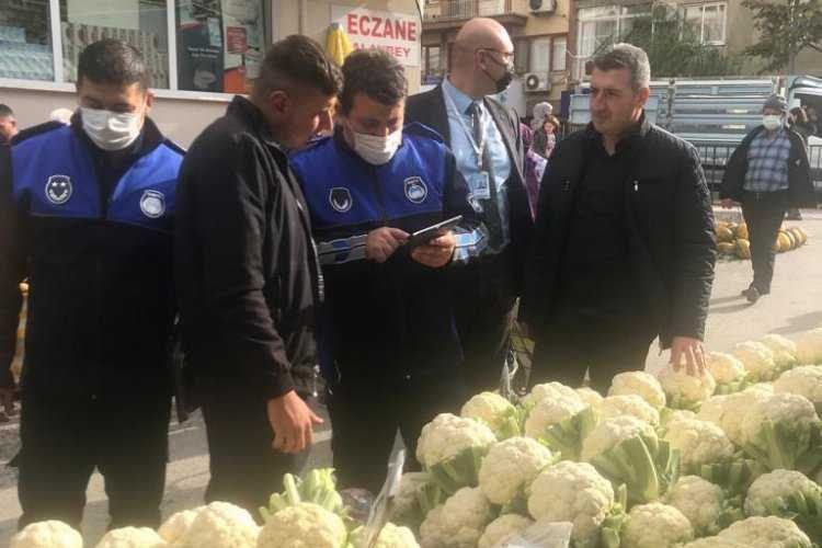 Manisada pazaryerlerinde etiket denetimi