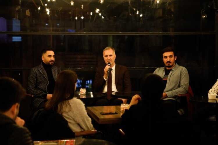 Bursa İnegölde çaylar Başkan Tabandan sohbet gençlerden 