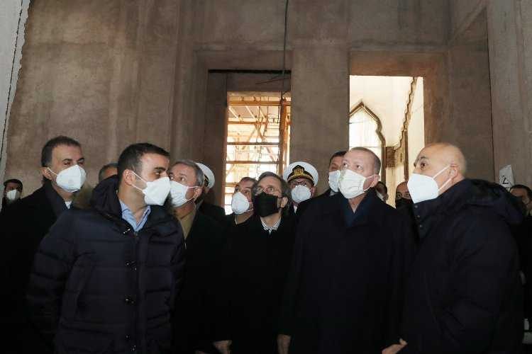 Cumhurbaşkanı Erdoğandan Divanhane binasına inceleme