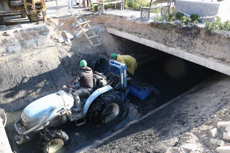 Manisa Saruhanlıda taşkınlar sona eriyor 