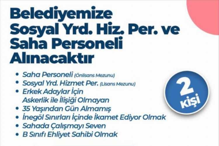 Bursa İnegöl Belediyesine personel alımı 