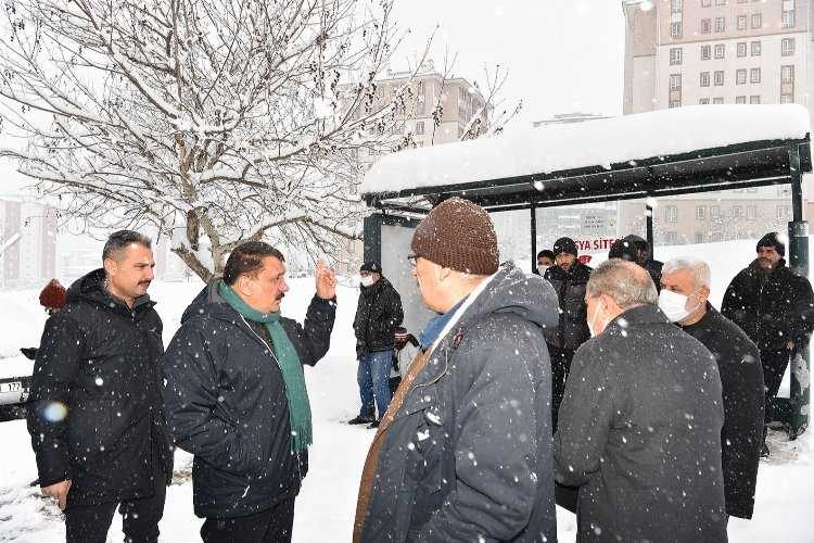 Malatyada karla mücadele çalışmaları incelendi 