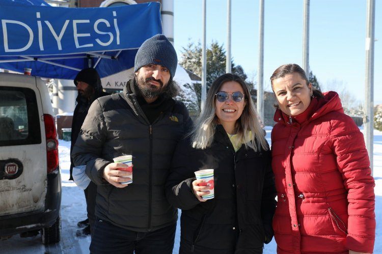 Kocaeli İzmitte sınav önceki çorba ikramı