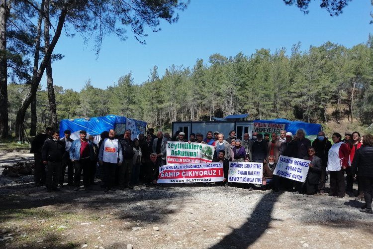 Muğla Akbelendeki nöbete DEVAdan destek