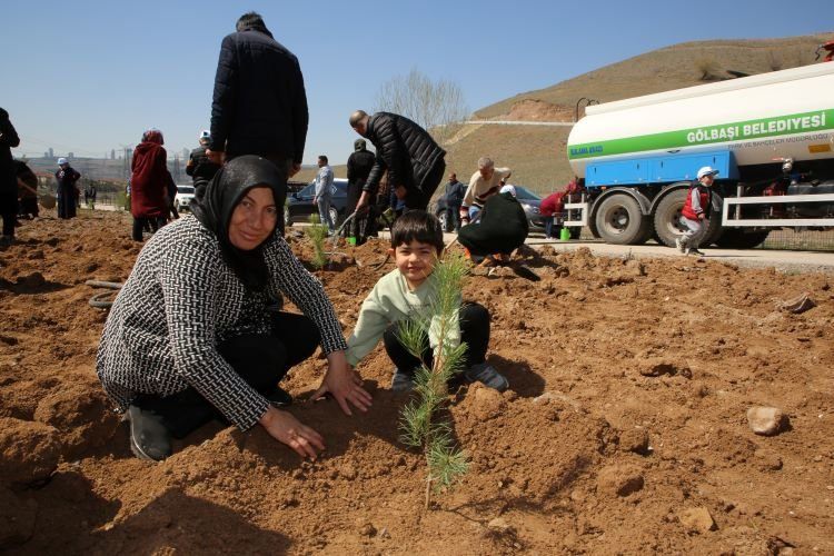 Ankara Gölbaşında geleceğin tohumları toprakla buluştu 