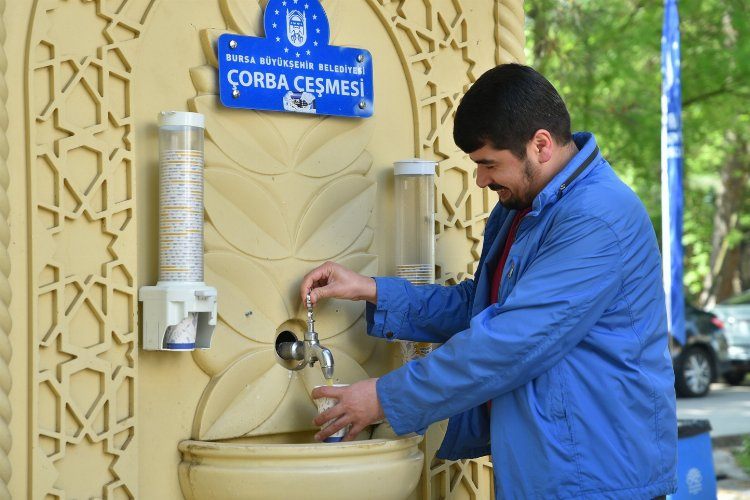 Bursada çeşmelerden glutensiz çorba aktı