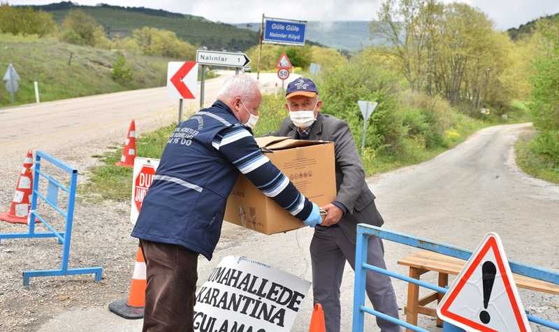 Başkan Aktaş talimat verdi! Karantinaya alınan mahallenin alışverişi yapıldı