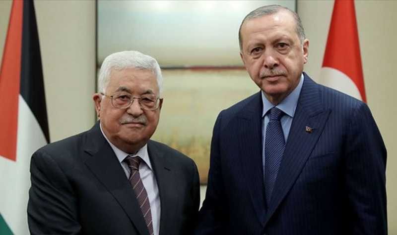Cumhurbaşkanı Erdoğan Mahmud Abbas ile görüştü