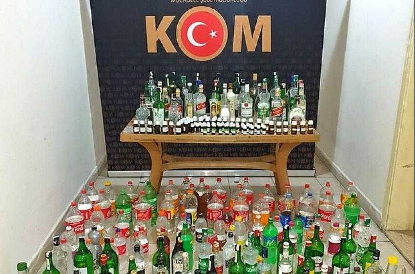 Sahte içki yaparak piyasaya süren 3 kişi gözaltına alındı