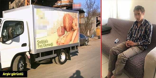 Otobüs hırsızının son icraatı ekmek arabası...