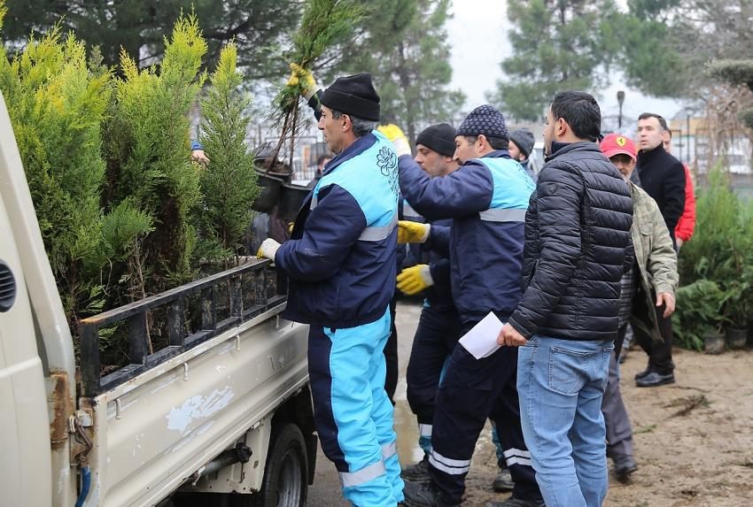 24 bin 224 fidan Bursalılara ücretsiz dağıtıldı