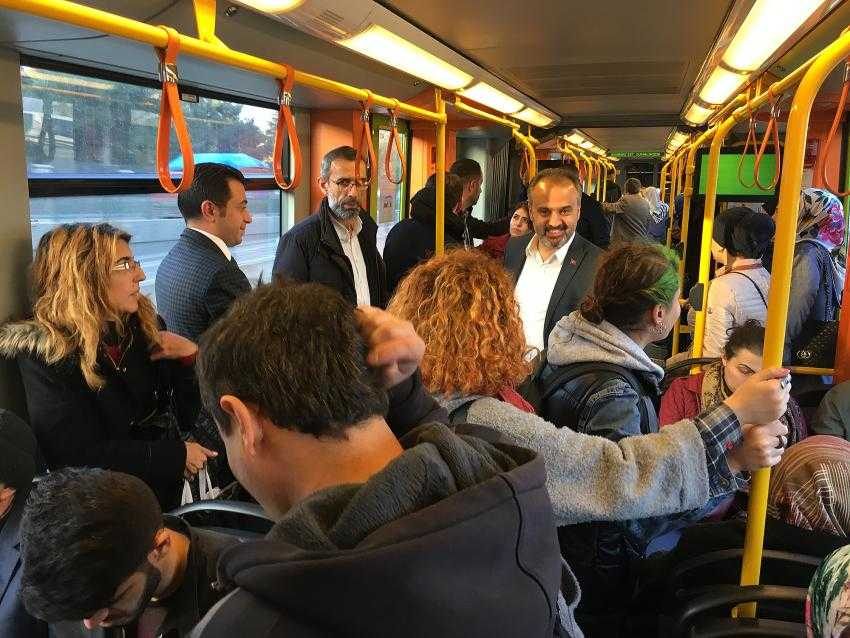Alinur Aktaş mesaiye metroda başladı