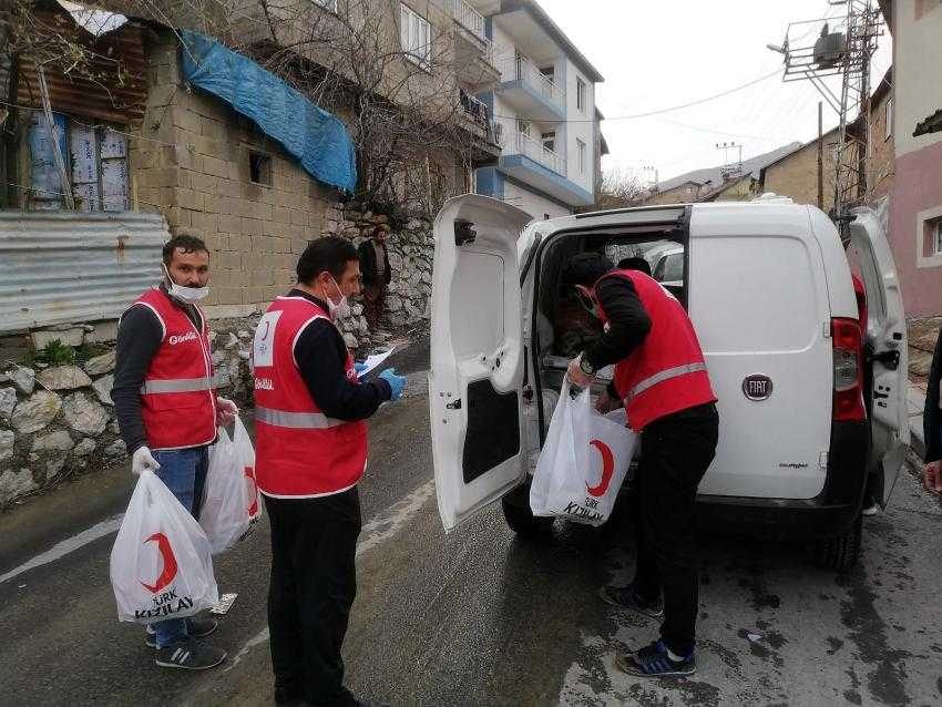 Kızılaydan 350 aileye iftar yemeği