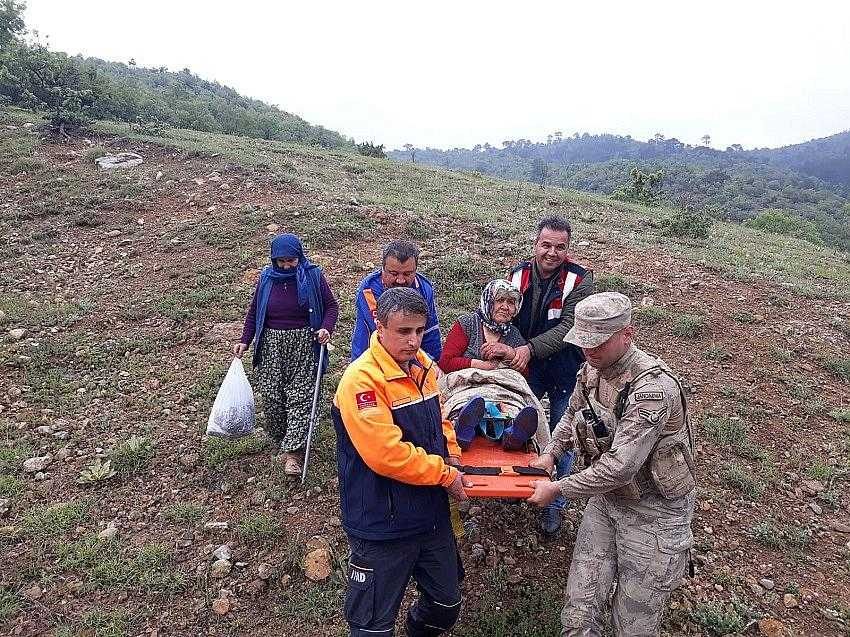 Kaybolan yaşlı kadın ormanlık alanda bulundu