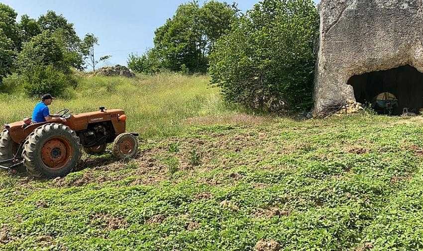  2000 yıllık mezar odasını depo olarak kullanıyor