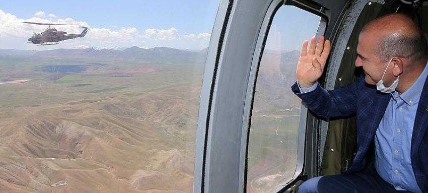Bakan Soylu, İran sınırında incelemelerde bulundu