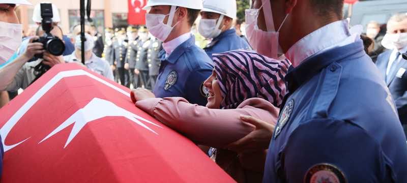 Şehidin eşinden en acı veda