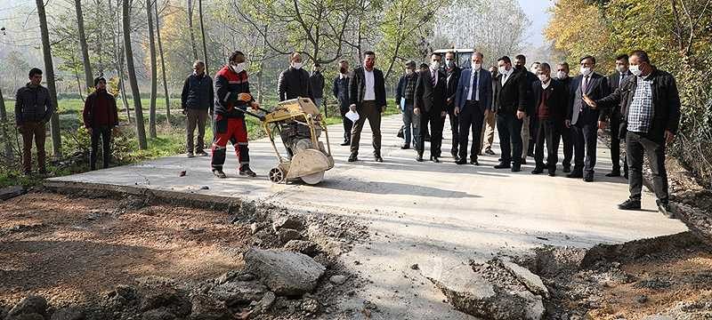 Çevre yolu betonla kaplanıyor