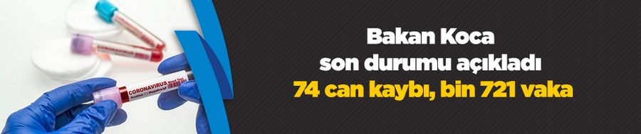 24 Eylül 2020 koronavirüs tablosu: 74 can kaybı, bin 721 vaka