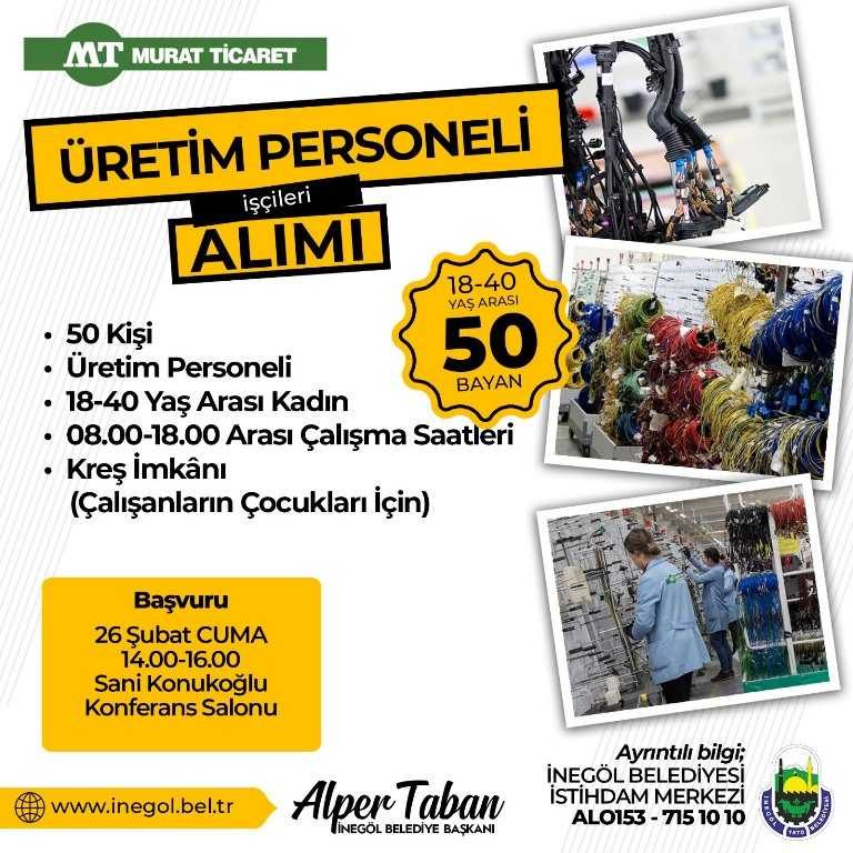 İstihdam Merkezi’ne 50 kadın personel alımı yapılacak