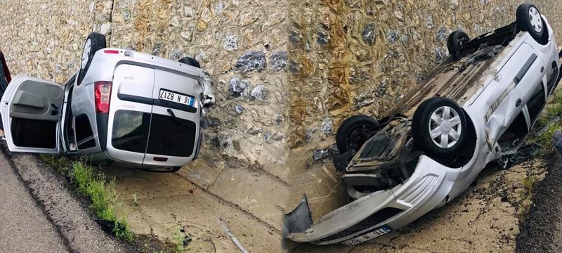 Bursa’da yağışlı hava kazayı beraberinde getirdi
