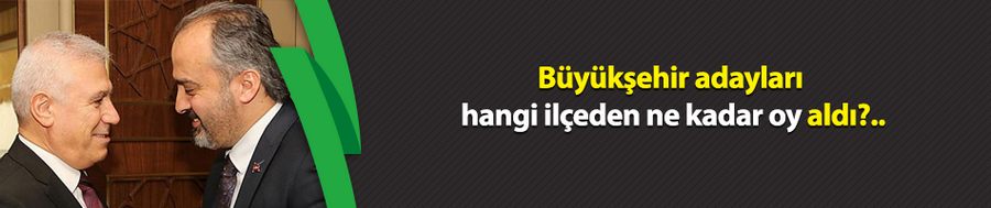 Büyükşehir adayları hangi ilçeden kaç oy aldılar?