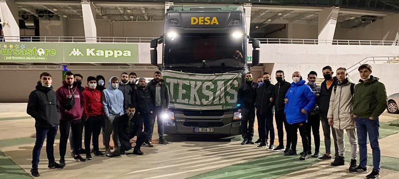 Bursaspor taraftarının yardım TIR