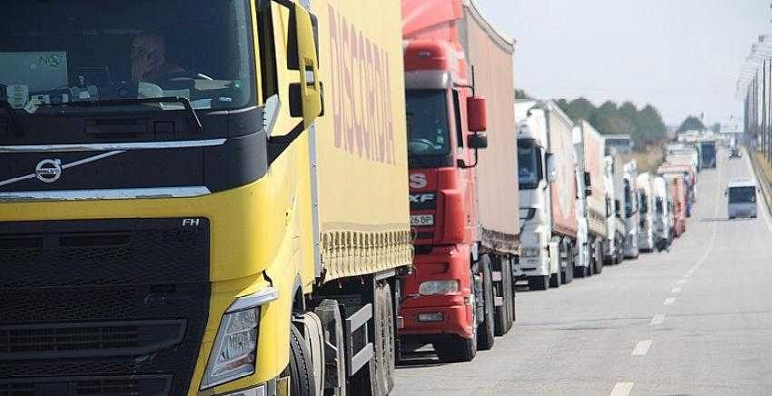 22 kilometrelik TIR kuyruğu
