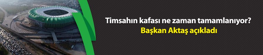 Timsahın kafası ne zaman tamamlanıyor? Başkan Aktaş açıkladı