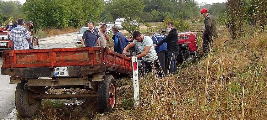 Bursa’da traktör devrildi: 1 ölü, 2 yaralı
