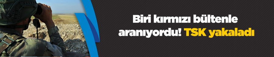 Biri kırmızı bültenle aranıyordu! TSK yakaladı