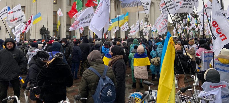 Ukrayna’da karantina protestosu